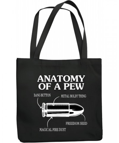 The anatomy of a pew funny bullet patriotic for pro lovers republican 2nd amendment supporters Navy Black Multicolor Canvas T...