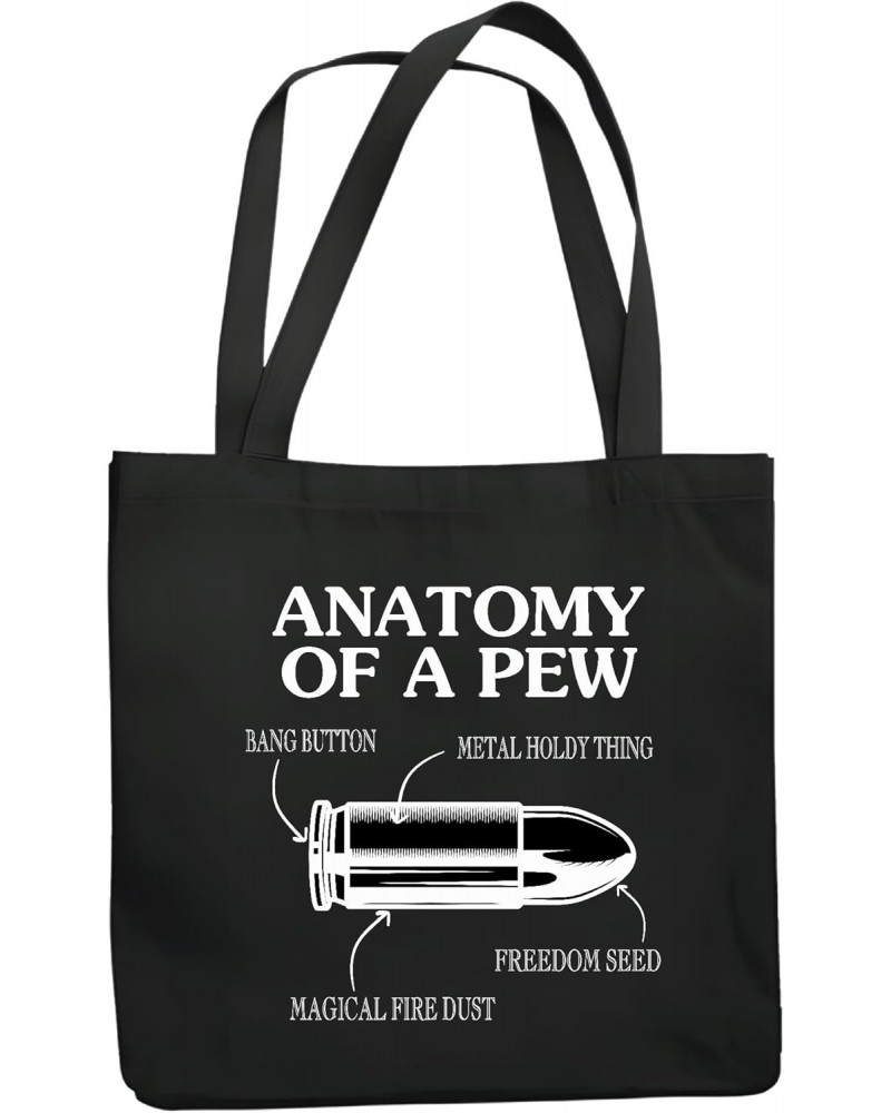 The anatomy of a pew funny bullet patriotic for pro lovers republican 2nd amendment supporters Navy Black Multicolor Canvas T...