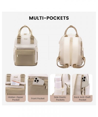 Mini Backpack for Women Stylish Waterproof Backpack Purse with USB Port, Cute Daypack for College Travel Party 11 Inch Khaki ...