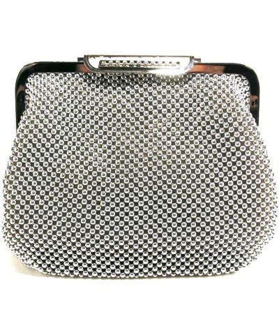 Womens clutch metal mesh evening purse bag for Cocktail Party Prom Wedding Banquet Silver $15.65 Evening Bags