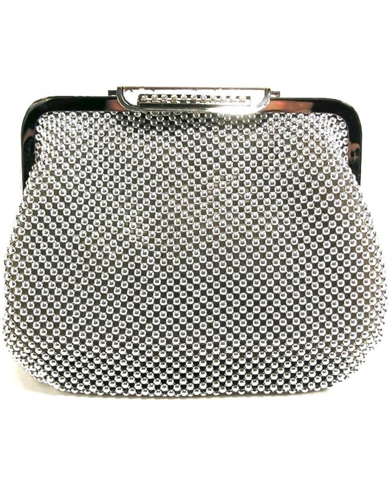 Womens clutch metal mesh evening purse bag for Cocktail Party Prom Wedding Banquet Silver $15.65 Evening Bags