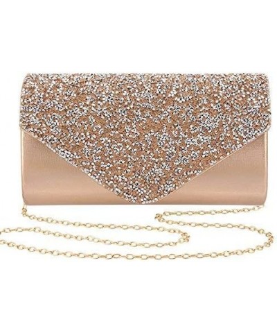 Bling Shiny Rhinestone Wedding Evening Party Clutch Handbag Purse Champagne S103 $11.75 Evening Bags