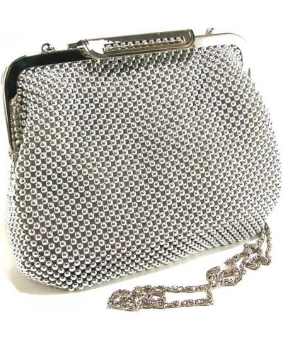 Womens clutch metal mesh evening purse bag for Cocktail Party Prom Wedding Banquet Silver $15.65 Evening Bags