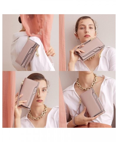 Genuine Leather Wallet for Women Large Capacity Wristlet Bifold Ladies Purse Multi Card Organizer Pink Pink 19.4cm x 4cm x 10...