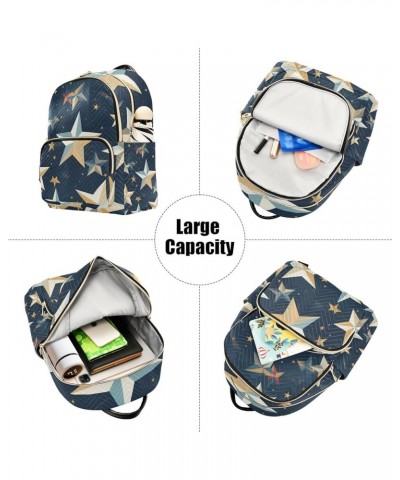 Mini Backpack Purse for Women, 3d Stars Travel Bag Casual Daypack Shoulder Bag Small $13.44 Backpacks