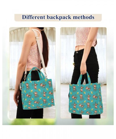 Women Monkey Banana Corduroy Tote Bag Casual Handbags Fashion Shoulder Hobo bag $10.53 Totes