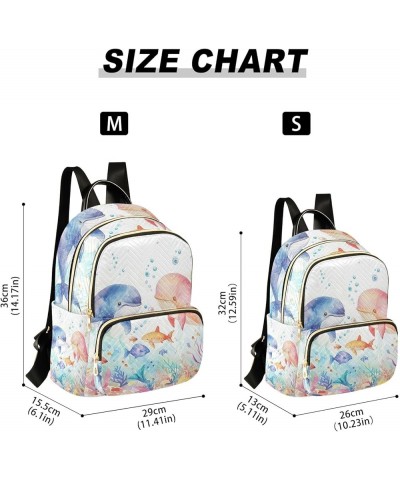 Small Backpack Purse for Women, Whales Family Travel Bag Casual Daypack Shoulder Bag Small $17.64 Backpacks