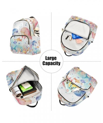 Small Backpack Purse for Women, Whales Family Travel Bag Casual Daypack Shoulder Bag Small $17.64 Backpacks