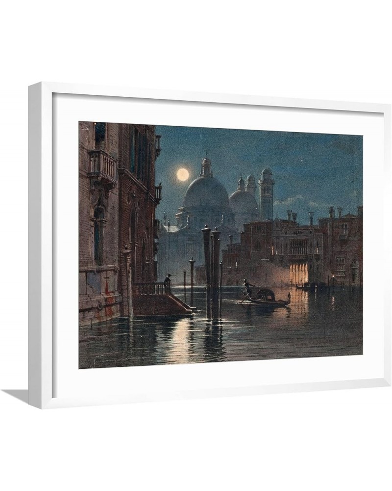 Wall Giclee Print Venice under Moonlight, 1869 on White Frame by Caravaggio, 16x12 24" x 18" White Frame $38.48 Handbags