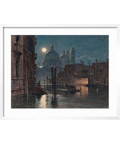 Wall Giclee Print Venice under Moonlight, 1869 on White Frame by Caravaggio, 16x12 24" x 18" White Frame $38.48 Handbags