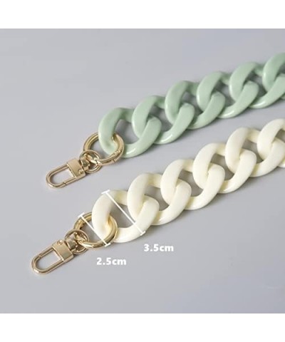 Replacement Chain White Green Red Luxury Strap Women Acrylic Shoulder Chains Handbag Purse Replacement Chain Strap Set with B...