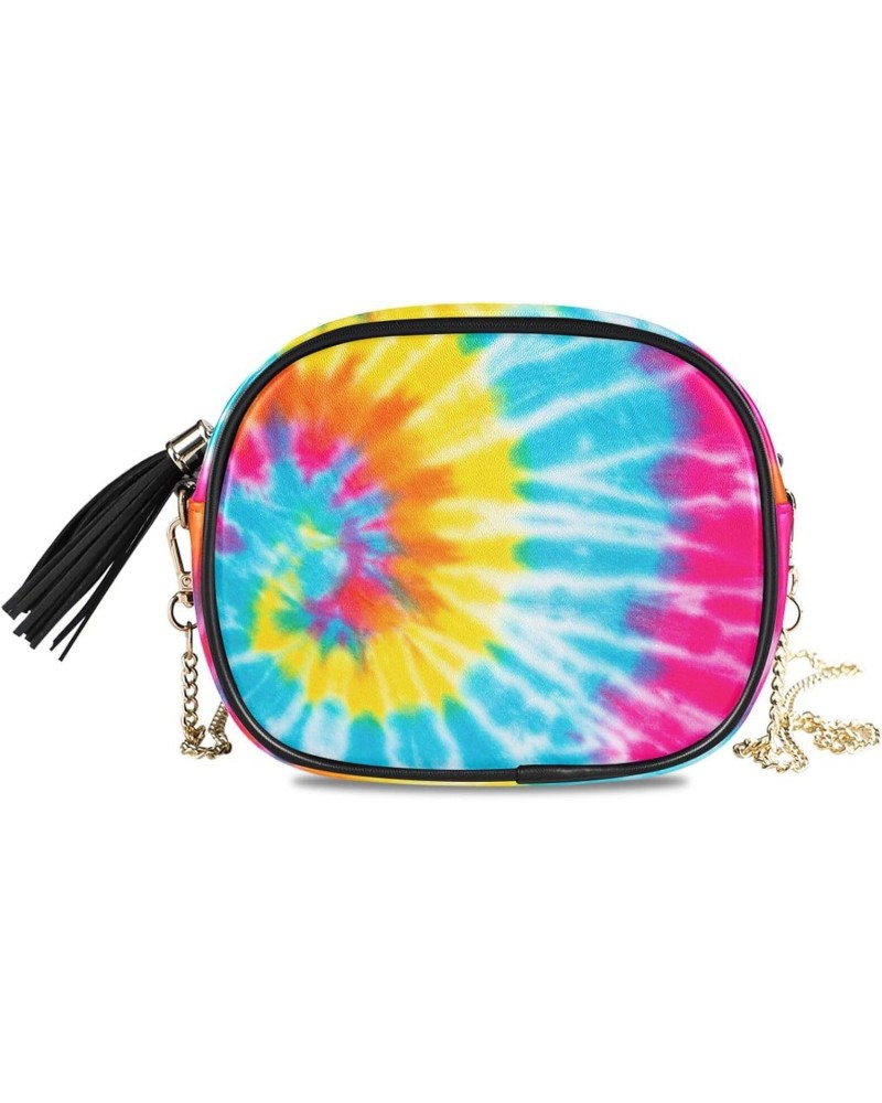 Women's Rainbow Tie Dye Swirl Pride Prints Crossbody Bag Fashion Purses Bag Cross Body Bag Shoulder Handbag with Adjustable C...