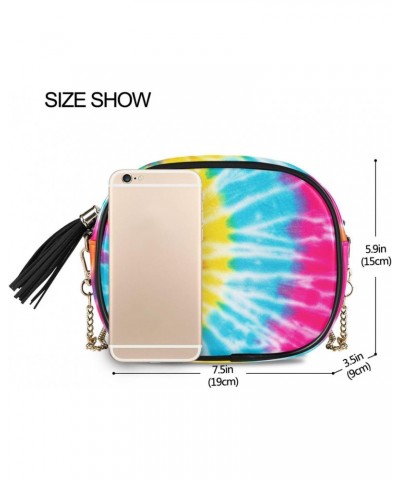 Women's Rainbow Tie Dye Swirl Pride Prints Crossbody Bag Fashion Purses Bag Cross Body Bag Shoulder Handbag with Adjustable C...