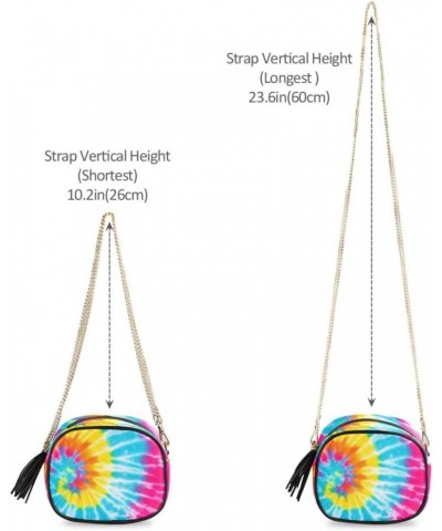 Women's Rainbow Tie Dye Swirl Pride Prints Crossbody Bag Fashion Purses Bag Cross Body Bag Shoulder Handbag with Adjustable C...