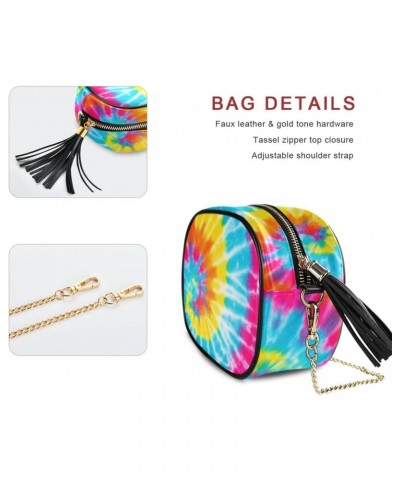 Women's Rainbow Tie Dye Swirl Pride Prints Crossbody Bag Fashion Purses Bag Cross Body Bag Shoulder Handbag with Adjustable C...