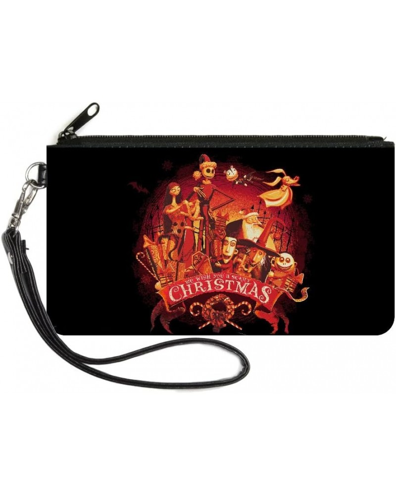 Disney Wallet, Zip Pouch, The Nightmare Before Christmas We Wish You a Scary Christmas, Canvas 6.5" x 3.5 $9.85 Clutches