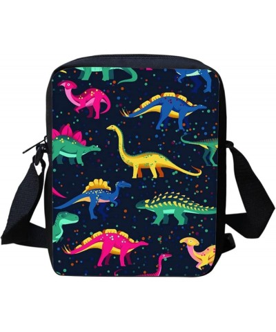 Christmas Bows Print Women's Messenger Bag Crossbody Bags Cellphone Purse Dinosaur $10.25 Crossbody Bags