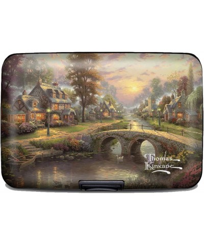 Thomas Kinkade Armored Wallet RFID Secure Data Theft Protection Credit Card Case (Sunset On Lamplight Lane) Sunset on Lamplig...