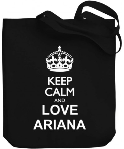 Keep calm and love Ariana Canvas Tote Bag 10.5" x 16" x 4 $17.20 Totes