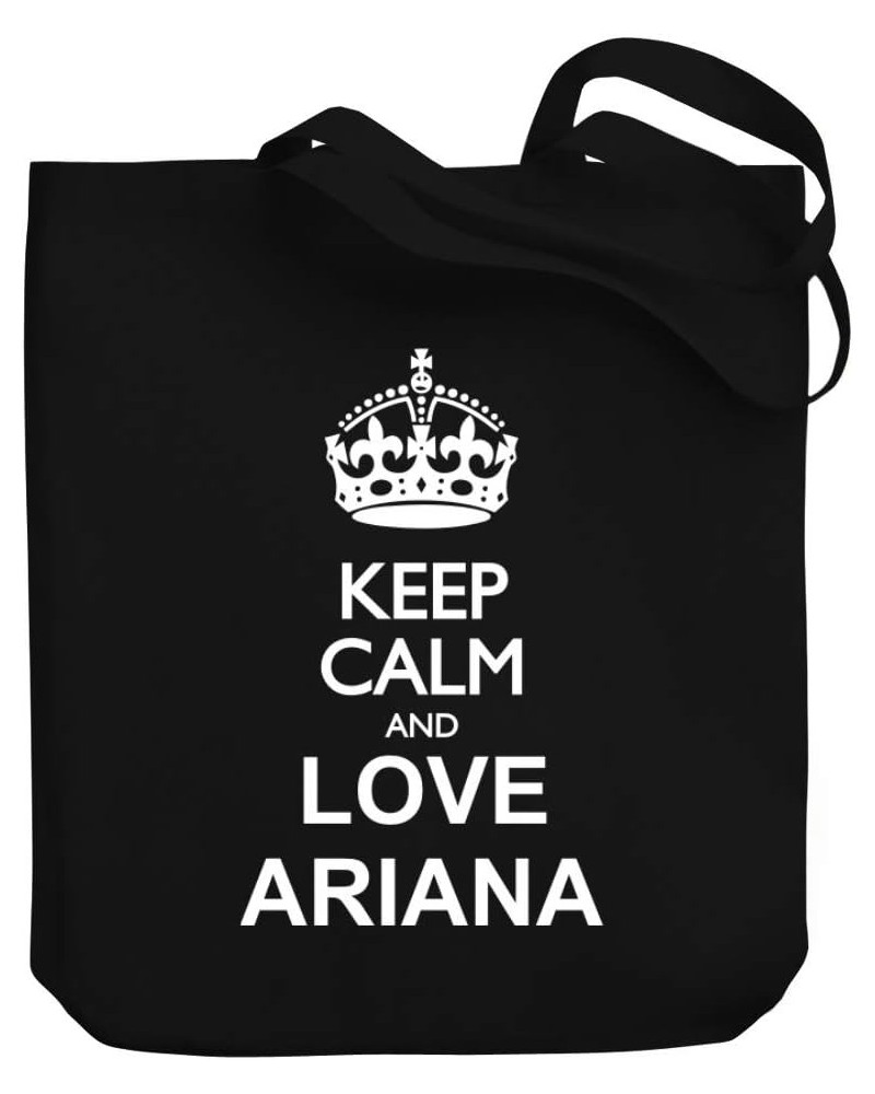 Keep calm and love Ariana Canvas Tote Bag 10.5" x 16" x 4 $17.20 Totes