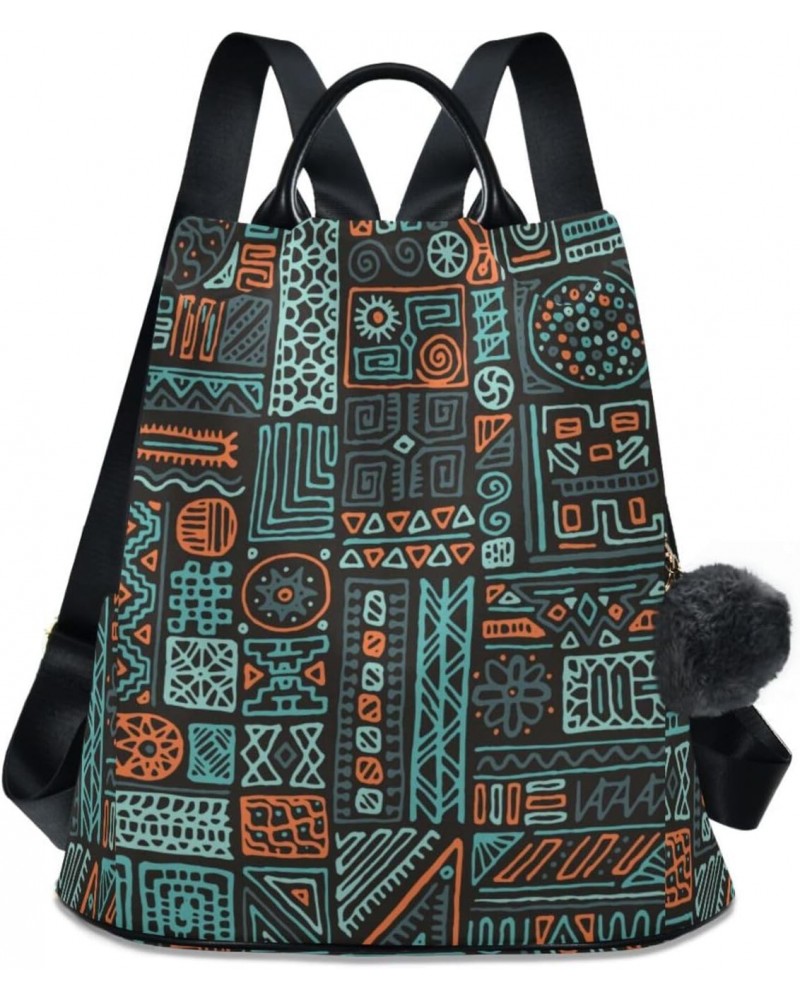 Women Fashion Backpack - Tropical Tribal Pattern, Anti Theft Casual Daypack Shoulder Bag Purse for Travel Work 15 inches $18....