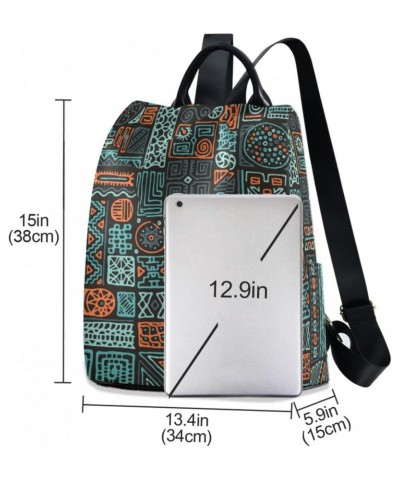 Women Fashion Backpack - Tropical Tribal Pattern, Anti Theft Casual Daypack Shoulder Bag Purse for Travel Work 15 inches $18....