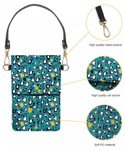 Custom Print Mini Crossbody Bag for Cell Phone Card Holder with Adjustable Shoulder Strap for Women Rose Leopard $12.47 Shoul...