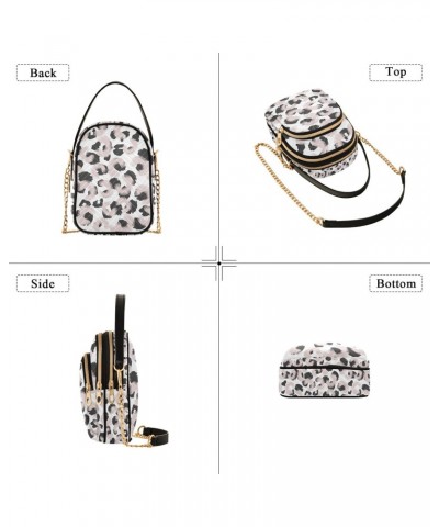 Crossbody Bag for Women, Abstract Pink Black Leopard Phone Purse Detachable Chain Bag Shoulder Handbag Wallet $13.67 Crossbod...