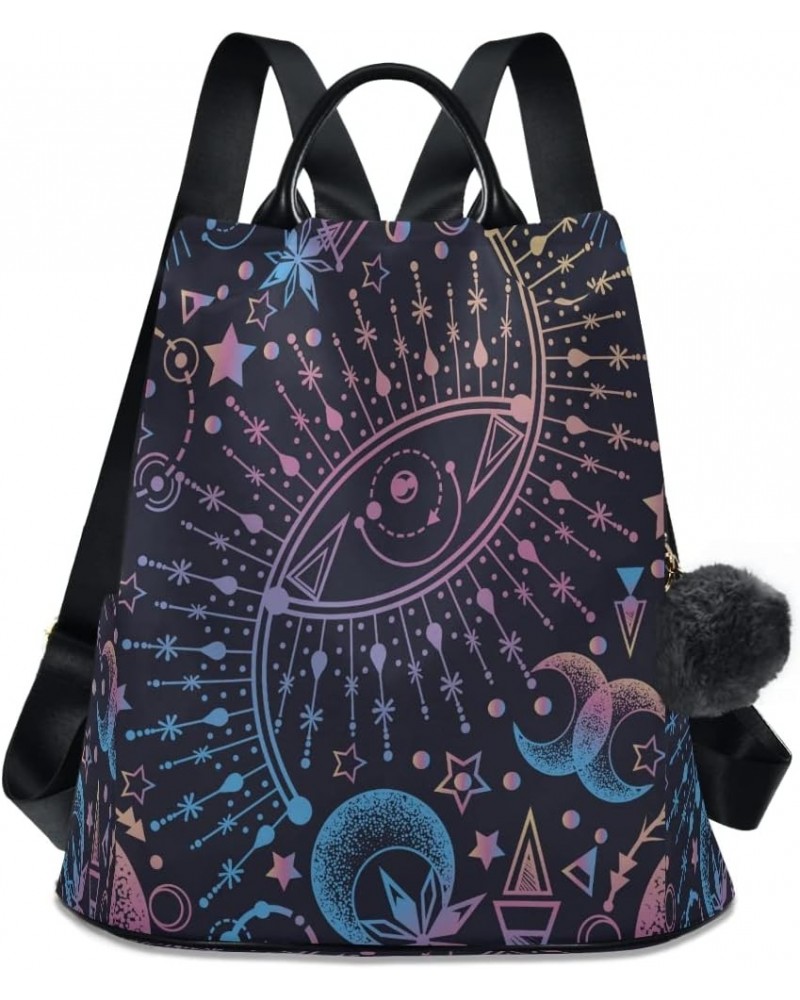 Black Star Constellations Women Backpack Anti Theft Back Pack Shoulder Fashion Bag Purse Multicolor1 $9.45 Backpacks