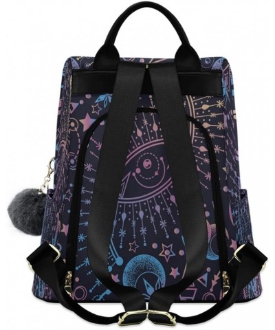 Black Star Constellations Women Backpack Anti Theft Back Pack Shoulder Fashion Bag Purse Multicolor1 $9.45 Backpacks