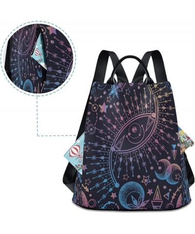 Black Star Constellations Women Backpack Anti Theft Back Pack Shoulder Fashion Bag Purse Multicolor1 $9.45 Backpacks