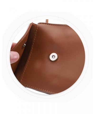 Mobile Phone Bag Pu Leather Fashion Bag Portable White Women's Brown $10.33 Crossbody Bags