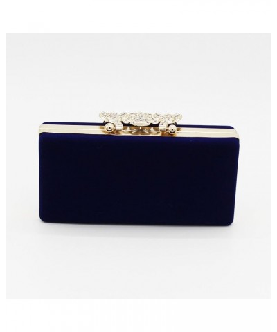 Womens Evening Cocktail Wedding Party Handbag Clutch Purse Wallet Blue $10.58 Evening Bags