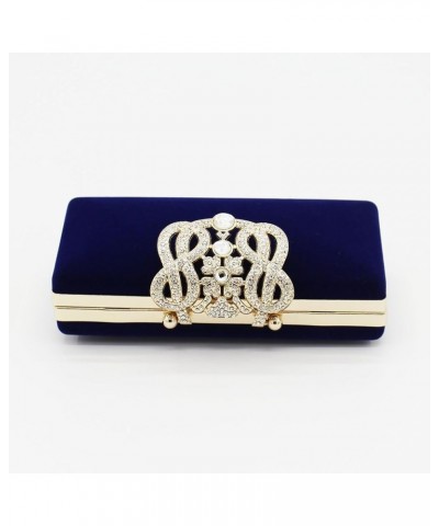 Womens Evening Cocktail Wedding Party Handbag Clutch Purse Wallet Blue $10.58 Evening Bags