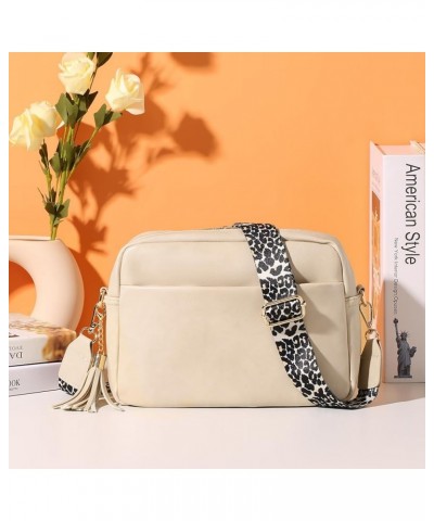 Crossbody Bags for Women Trendy Small Zipper Camera Bag Crossbody Purse Shoulder Handbags with Wide Guitar Strap B04-white $1...