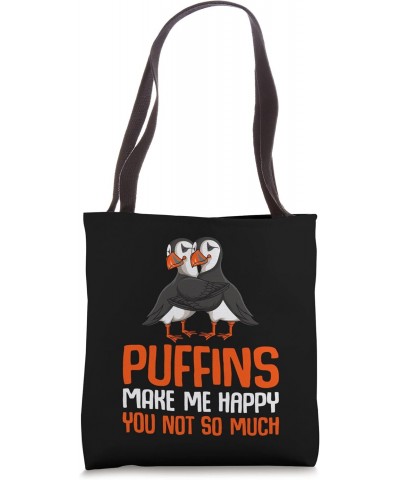 Puffins Make Me Happy Kids Girls Women Puffin Bird Tote Bag $12.39 Totes