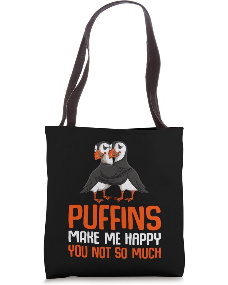 Puffins Make Me Happy Kids Girls Women Puffin Bird Tote Bag $12.39 Totes