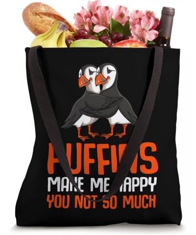 Puffins Make Me Happy Kids Girls Women Puffin Bird Tote Bag $12.39 Totes