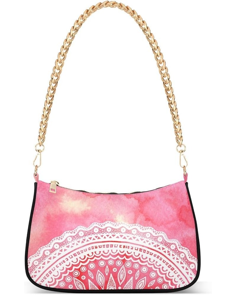 Women Handbag Purses Mandala Flower Chain Shoulder bag Chain Clutch Tote Handbags Hobo Shoulder Bag Pattern 368 $14.70 Should...