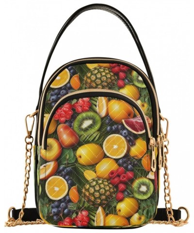 Many Fruit Crossbody Handbags for Women Casual Leather Shoulder Phone Purse $12.48 Crossbody Bags