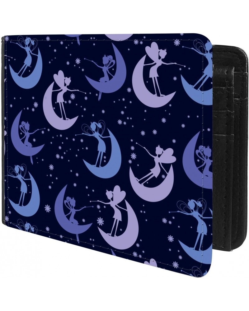 Unique Desige Pattern - Fairy Lady and Moon, Slim Front Pocket Wallet Billfold RFID Blocking $9.38 Wallets