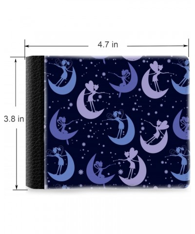 Unique Desige Pattern - Fairy Lady and Moon, Slim Front Pocket Wallet Billfold RFID Blocking $9.38 Wallets