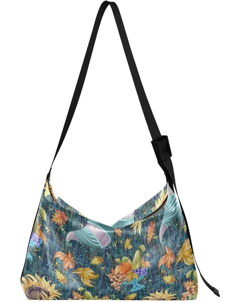 Colorful Donuts Girls Crossbody Sling Bags Womens Crossbody Tote Bag Waterproof Bag Sunflower Cornucopia $11.76 Hobo Bags