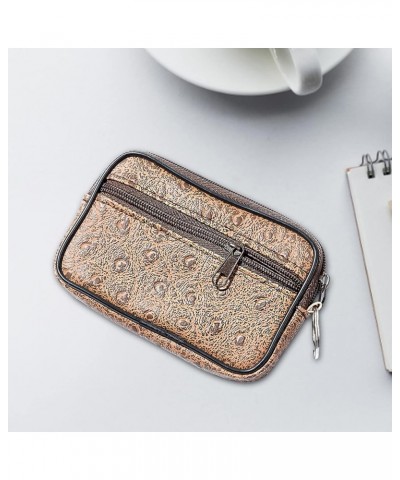 Wristlet Wallets for Women Women Ladies Leather Small Card Key Ring Wallet Pouch Mini Purse Black Zipper Pocket, Coffee, One ...