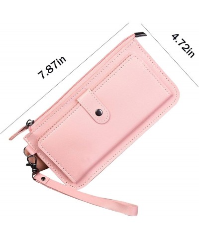 Fashion Multi Card Purse For Women - Foldable Wallet With Zipper - Credit Card Coin Purse - Women's Fashion Purse Pink 7.87x4...