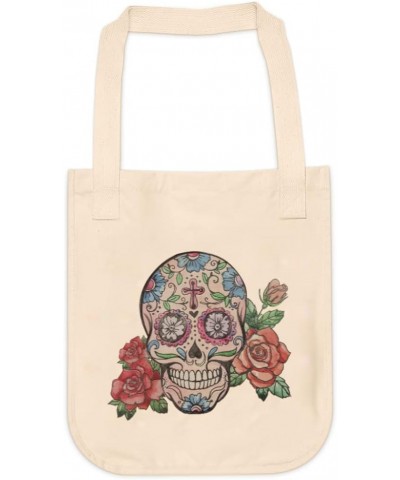 Sugar Skull Roses Love Creepy Tote bag for Women And Men Graphic Shoulder Bags Casual Cloth Purses and Aesthetic Handbags $19...