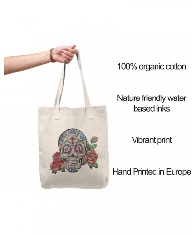 Sugar Skull Roses Love Creepy Tote bag for Women And Men Graphic Shoulder Bags Casual Cloth Purses and Aesthetic Handbags $19...