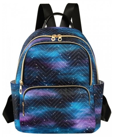 Dark Space Nebula with Stars Casual Fashion Polyester Travel Rucksack Shoulder Bag Color Small $20.71 Backpacks