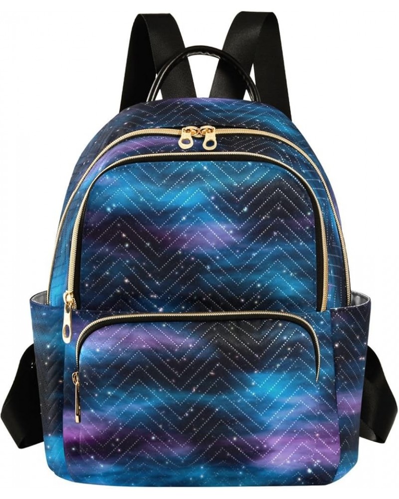 Dark Space Nebula with Stars Casual Fashion Polyester Travel Rucksack Shoulder Bag Color Small $20.71 Backpacks