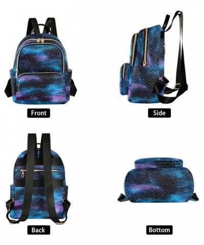 Dark Space Nebula with Stars Casual Fashion Polyester Travel Rucksack Shoulder Bag Color Small $20.71 Backpacks